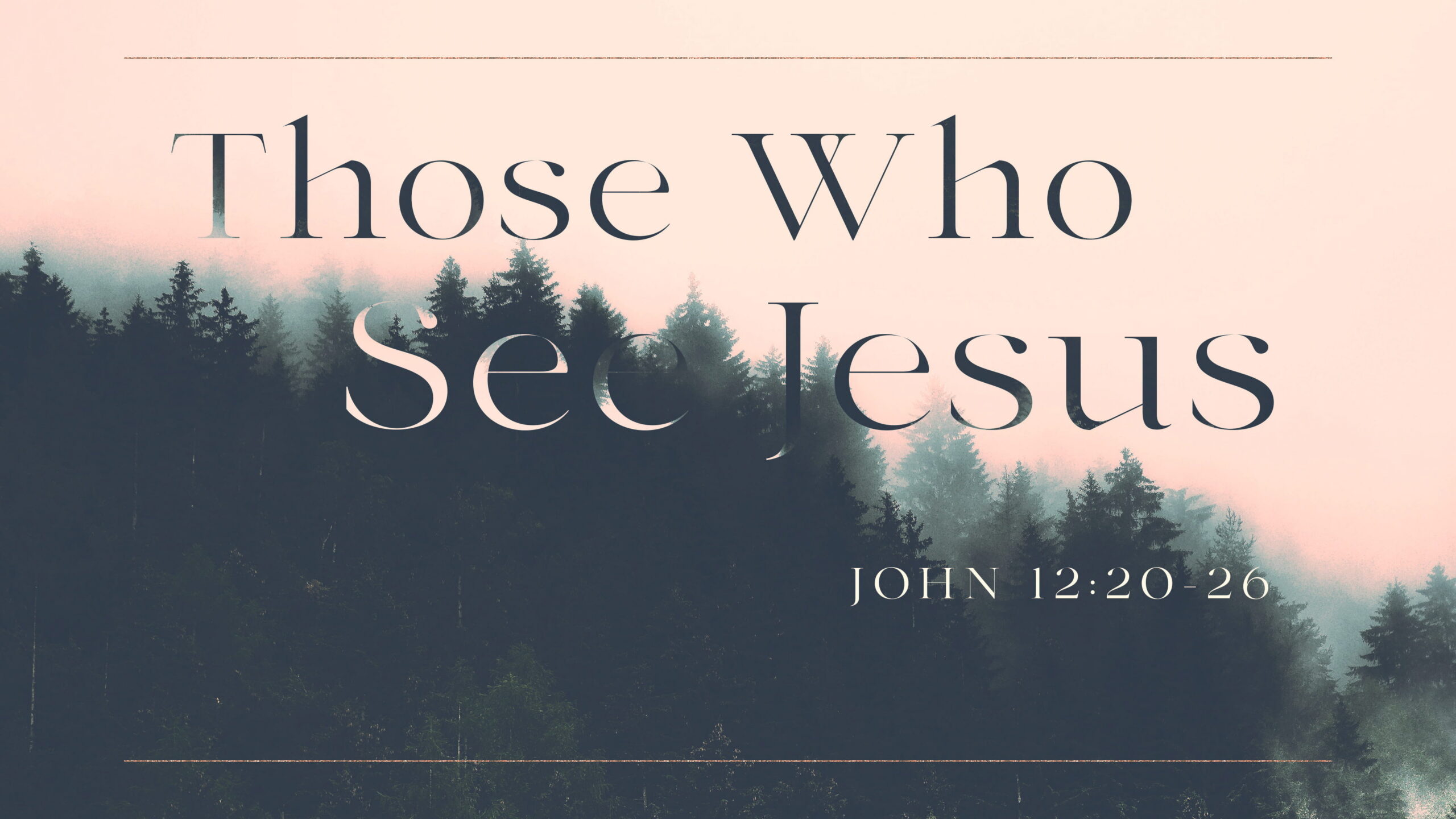 Those Who See Jesus